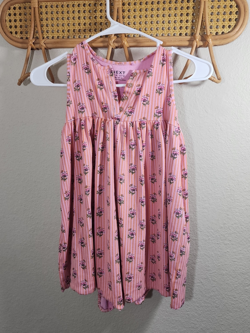 NEXT Pink Floral Sleeveless Girls' Romper